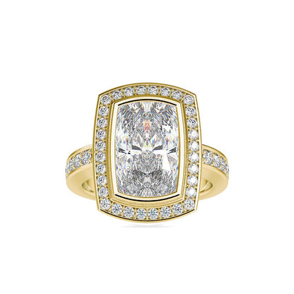 Princess Halo Diamond Engagement Ring