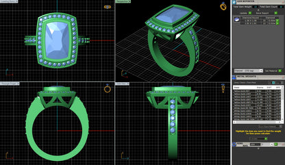 Princess Halo Diamond Engagement Ring