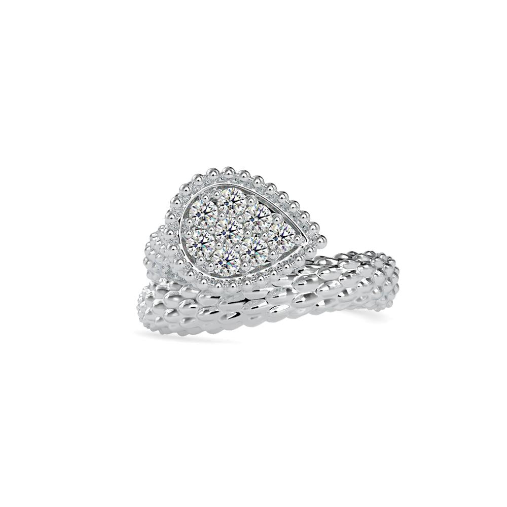 Snake Pattern Diamond Engagement Ring