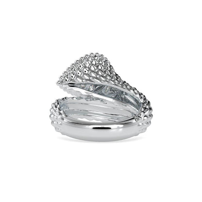 Snake Pattern Diamond Engagement Ring