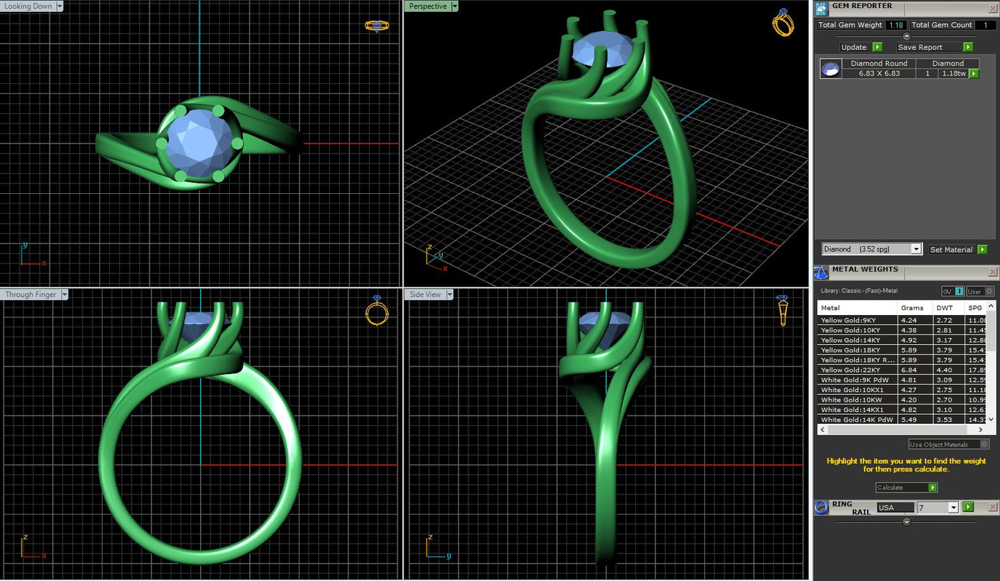 Zac Posen 6 Prong Solitaire Engagement Ring