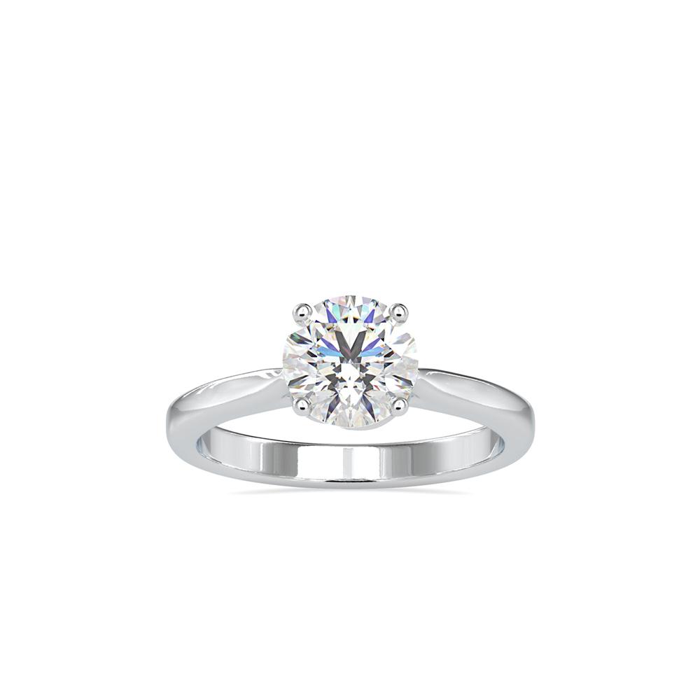 Fancy Knotted 4 Prong Solitaire Engagement Ring