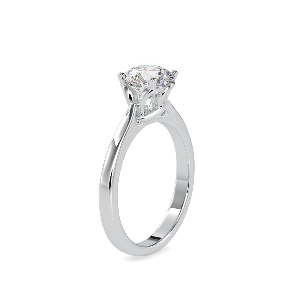 Fancy Knotted 4 Prong Solitaire Engagement Ring