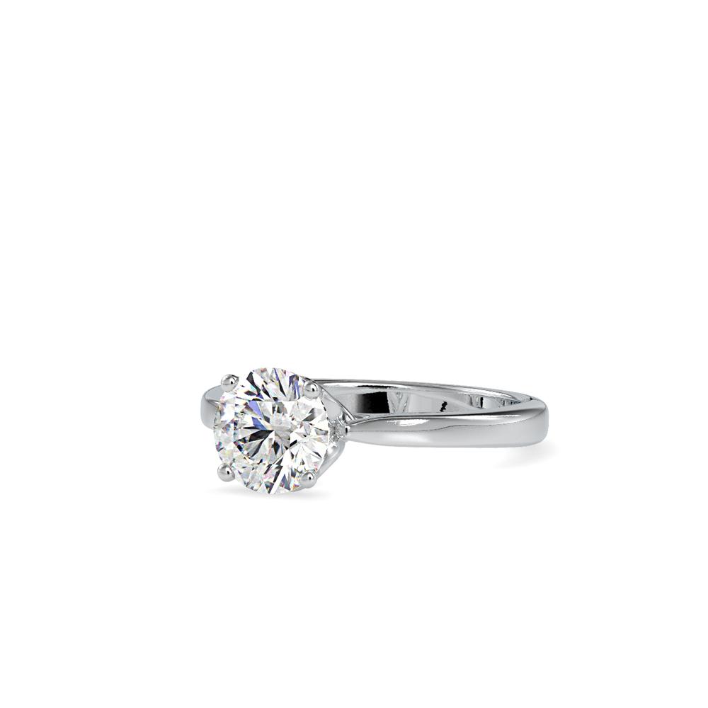 Fancy Knotted 4 Prong Solitaire Engagement Ring