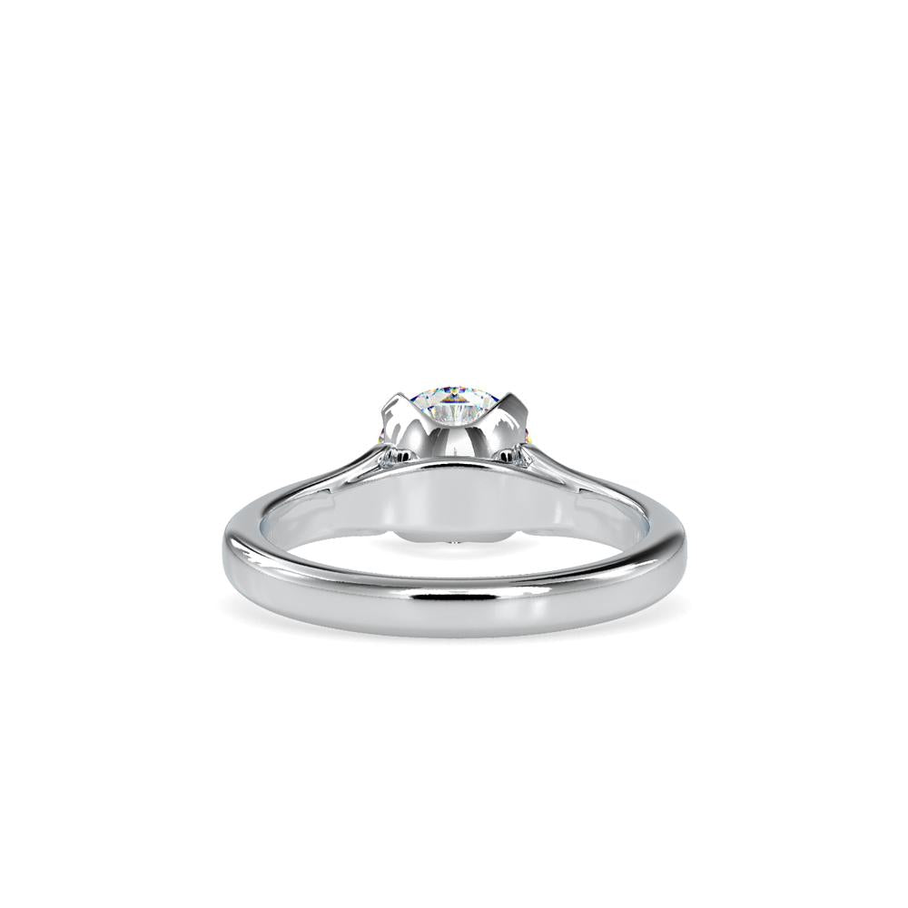 Petite 4 Prong Round Tapered Solitaire Engagement Ring
