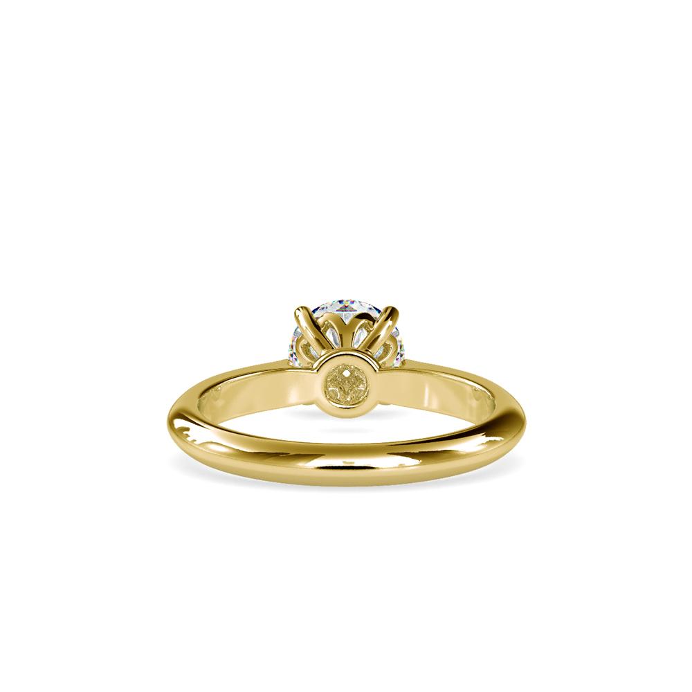 Classic Round Hidden Lotus Solitaire Engagement Ring