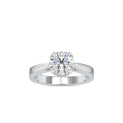 Classic 4 Prong Round Split Shank Solitaire Engagement Ring