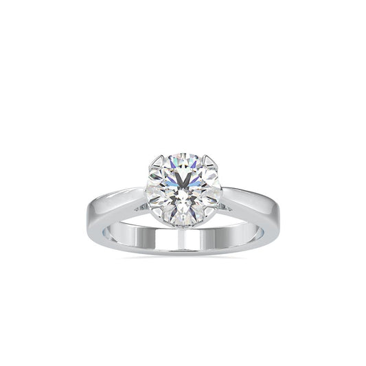 Classic 4 Prong Round Split Shank Solitaire Engagement Ring