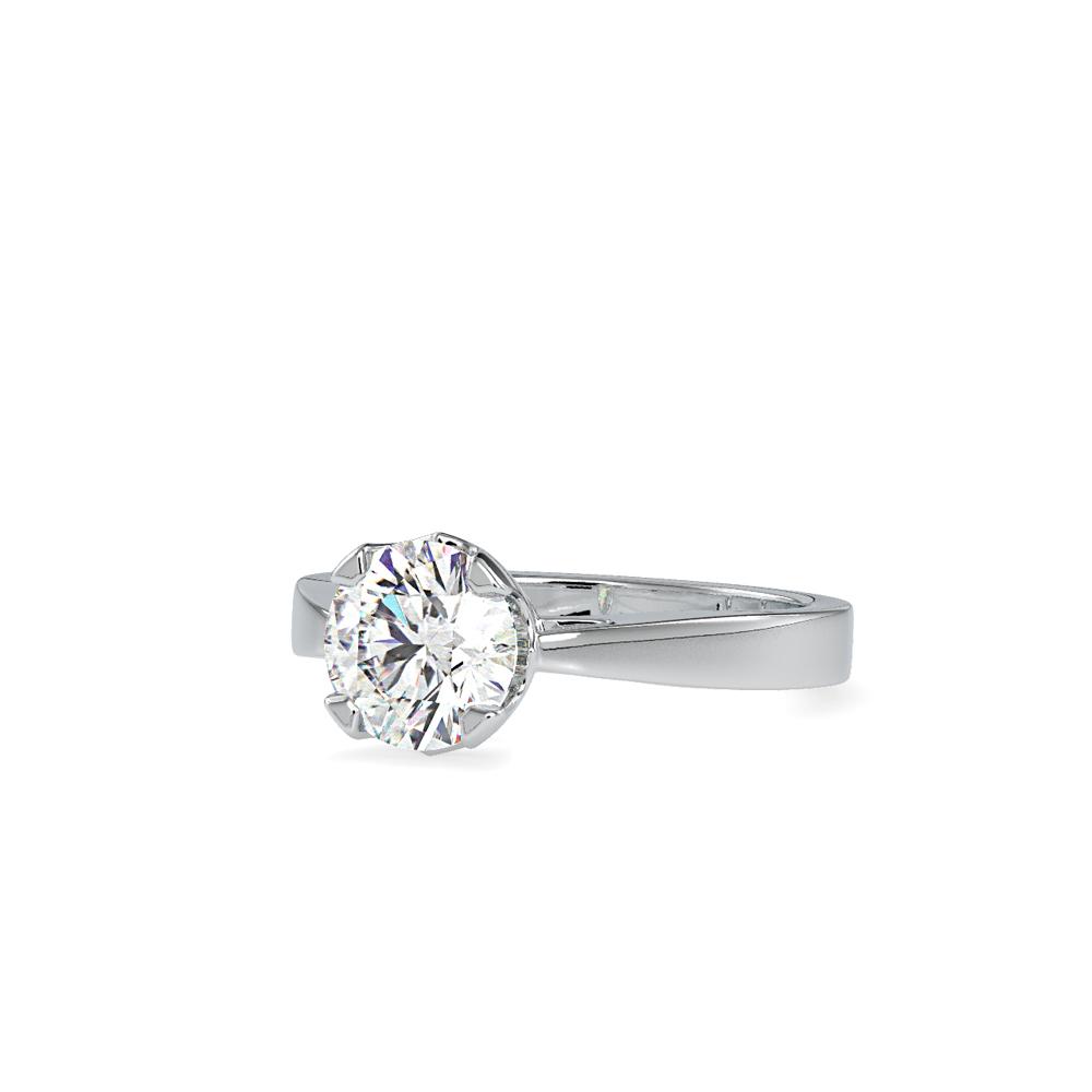 Classic 4 Prong Round Split Shank Solitaire Engagement Ring