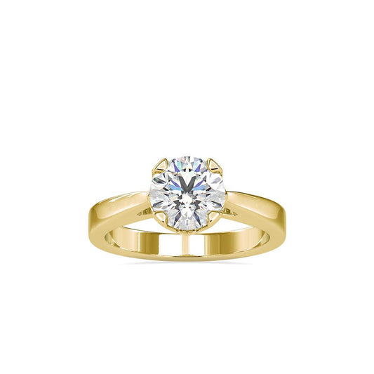 Classic 4 Prong Round Split Shank Solitaire Engagement Ring