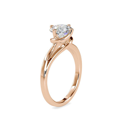 Zac Posen Round Twisted Solitaire Engagement Ring