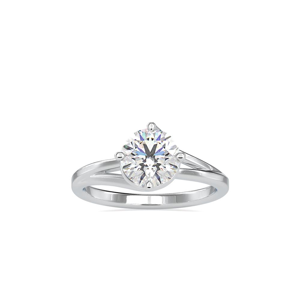 Zac Posen Round Twisted Solitaire Engagement Ring