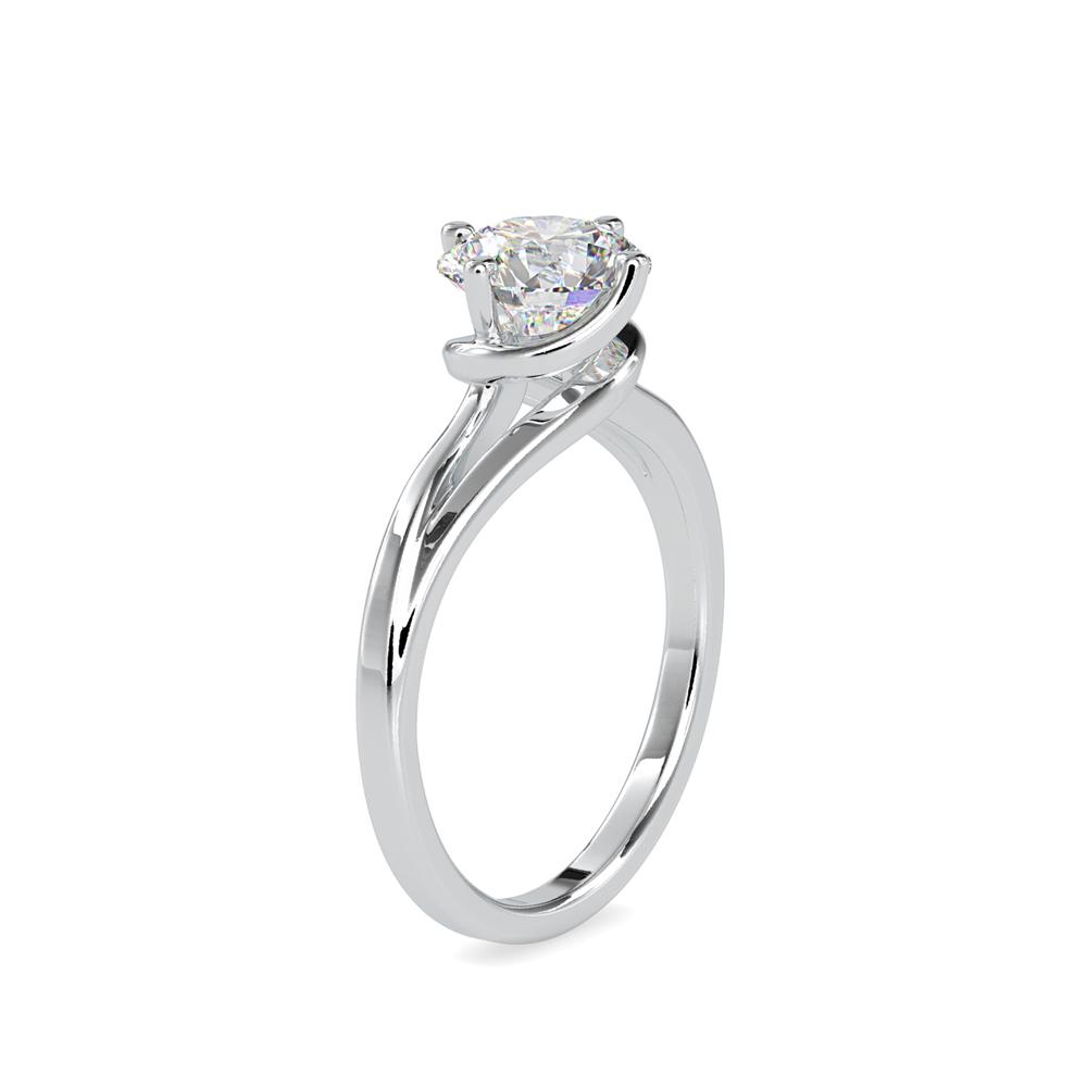 Zac Posen Round Twisted Solitaire Engagement Ring