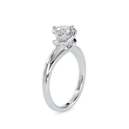 Zac Posen Round Twisted Solitaire Engagement Ring