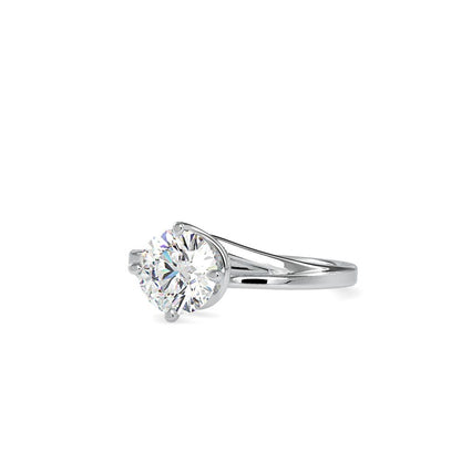 Zac Posen Round Twisted Solitaire Engagement Ring