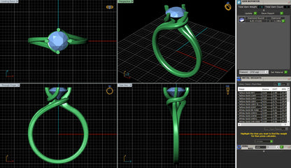 Zac Posen Round Twisted Solitaire Engagement Ring