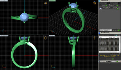 Fancy Heart Shape Prong Round Bypass Solitaire Engagement Ring