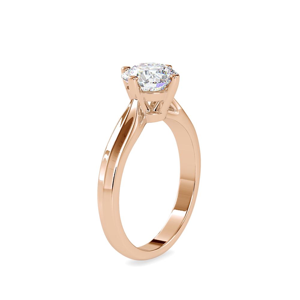 Classic Round Tapered Solitaire Engagement Ring
