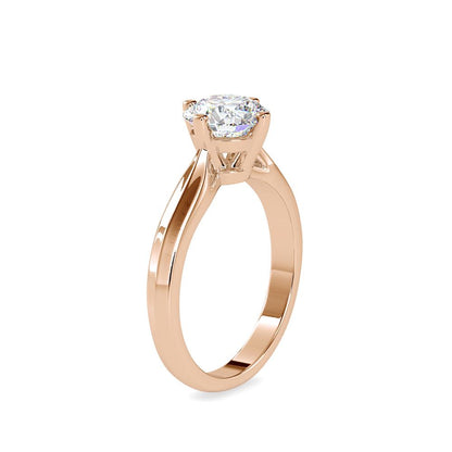 Classic Round Tapered Solitaire Engagement Ring
