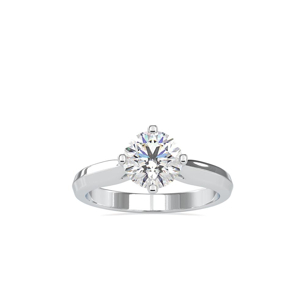 Classic Round Tapered Solitaire Engagement Ring