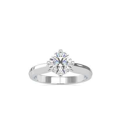Classic Round Tapered Solitaire Engagement Ring