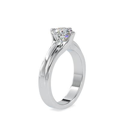 4 prong Round Wide Solitaire Engagement Ring