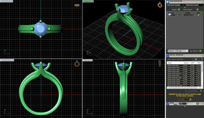 4 prong Round Wide Solitaire Engagement Ring