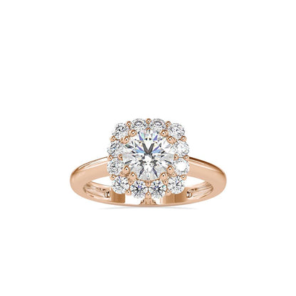 Round Halo Diamond Engagement Ring