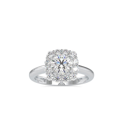 Round Halo Diamond Engagement Ring