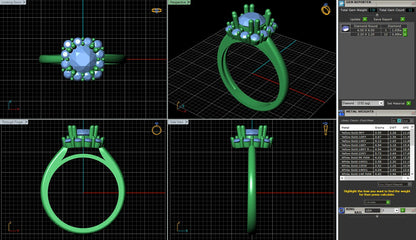 Round Halo Diamond Engagement Ring
