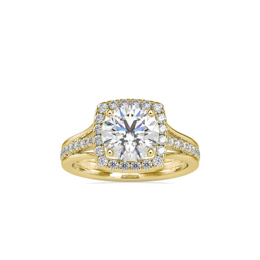Round Halo Diamond Engagement Ring