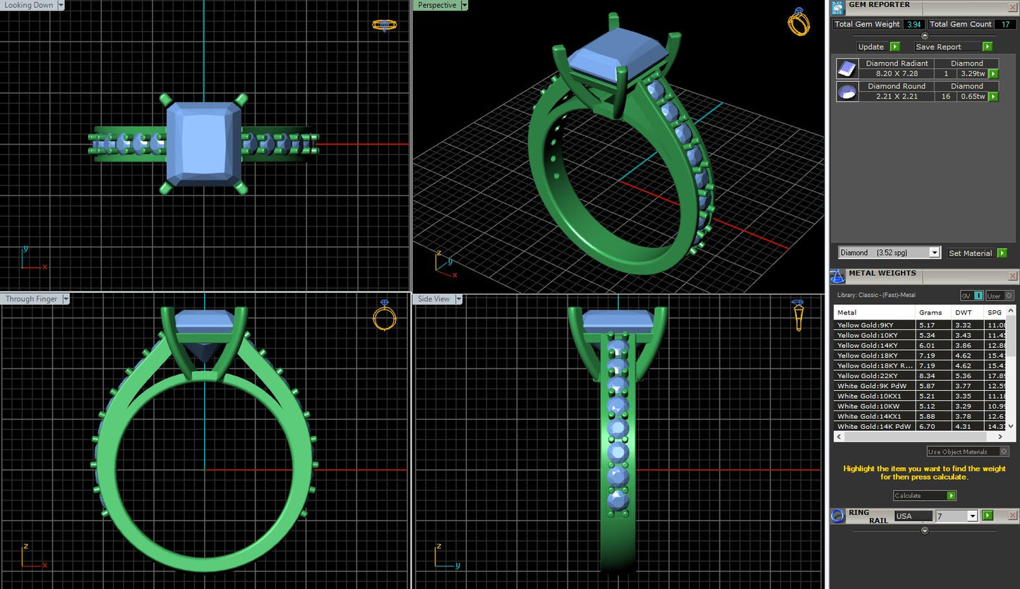 Modern Classic Princess Cut diamond Engagement Ring