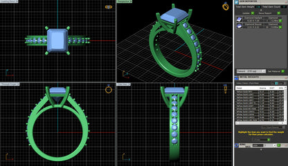 Modern Classic Princess Cut diamond Engagement Ring