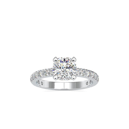 Modern Classic cushion cut engagement ring