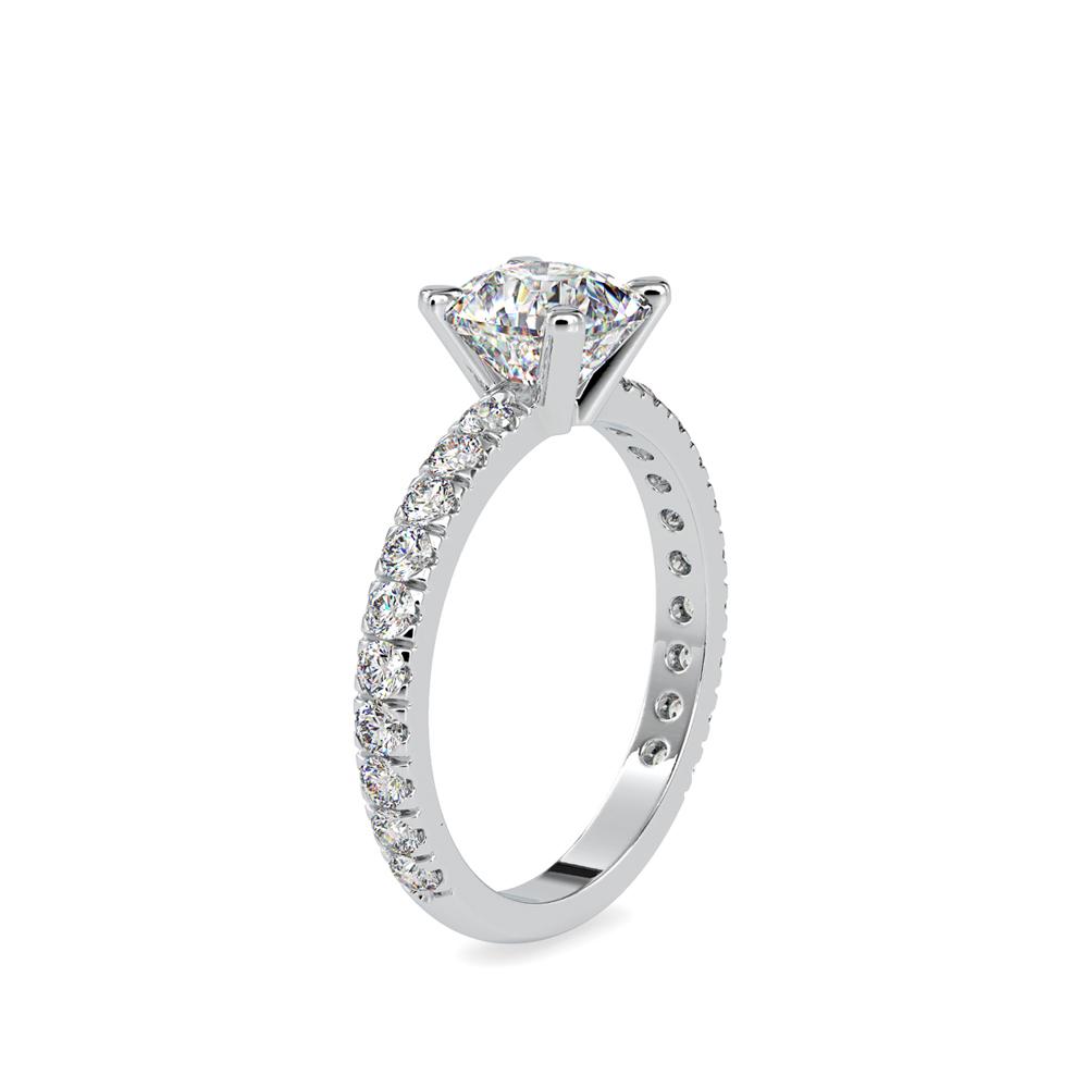 Modern Classic cushion cut engagement ring
