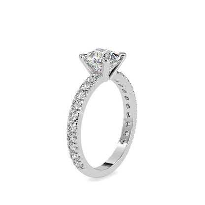 Modern Classic cushion cut engagement ring