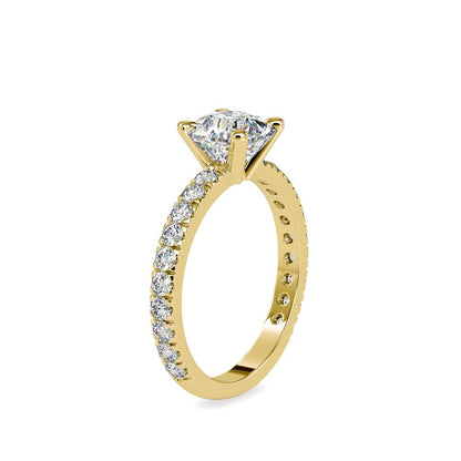 Modern Classic cushion cut engagement ring