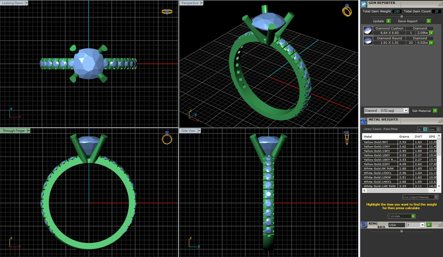 Modern Classic cushion cut engagement ring