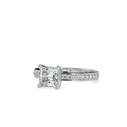 Modern Classic cushion cut engagement ring