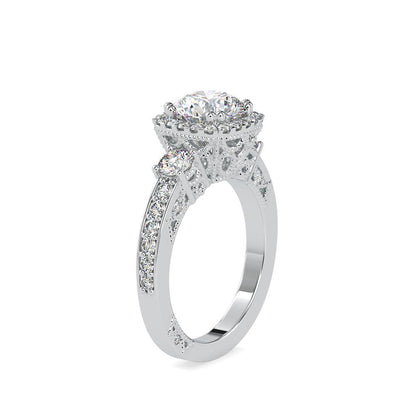 Contemporary Classic trinity styled engagement ring