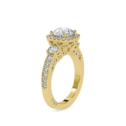 Contemporary Classic trinity styled engagement ring