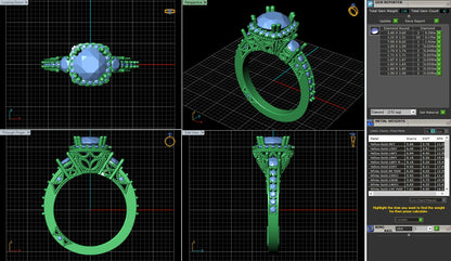 Contemporary Classic trinity styled engagement ring