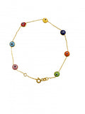 10K MULTI COLOUR EYE BRACELET