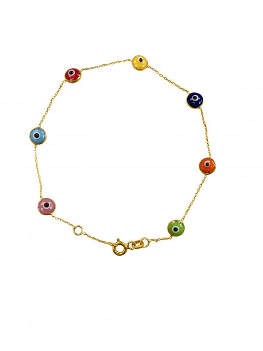 10K MULTI COLOUR EYE BRACELET