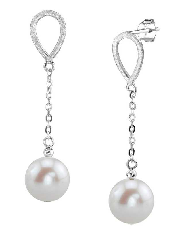 14K Gold Freshwater Pearl Vera Tincup Earrings