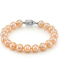 8-9mm Peach Freshwater Pearl Bracelet - AAA Quality