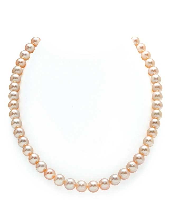 7-8mm Peach Freshwater Pearl Necklace - AAAA Quality