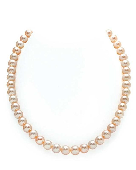 8-9mm-Peach-Freshwater-Pearl-Necklace---AAA-Quality