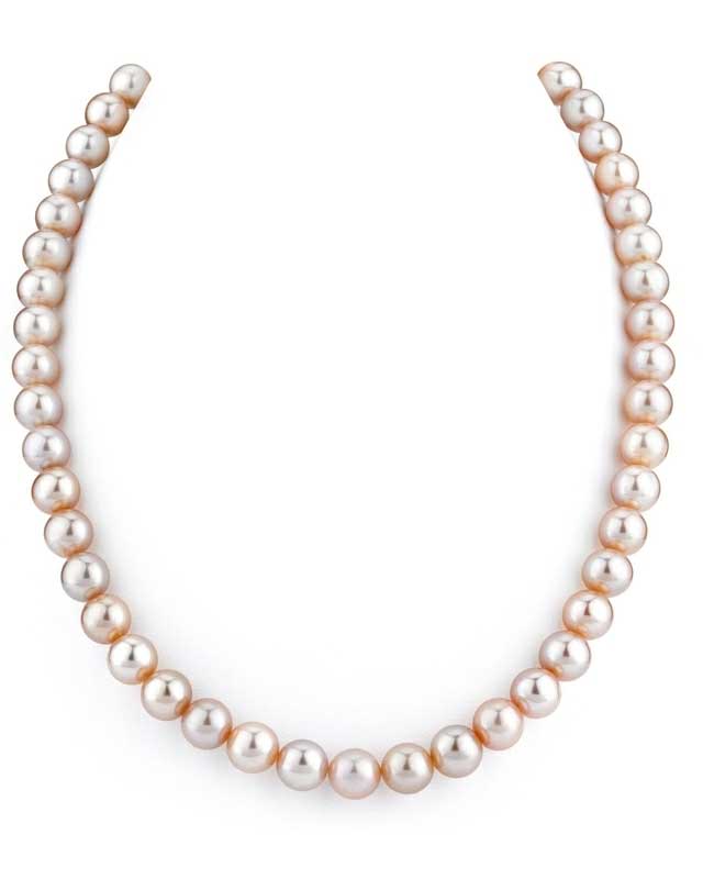 8-9mm Pink Freshwater Pearl Necklace - AAA Quality