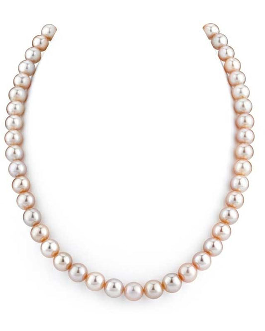 8-9mm Pink Freshwater Pearl Necklace - AAA Quality